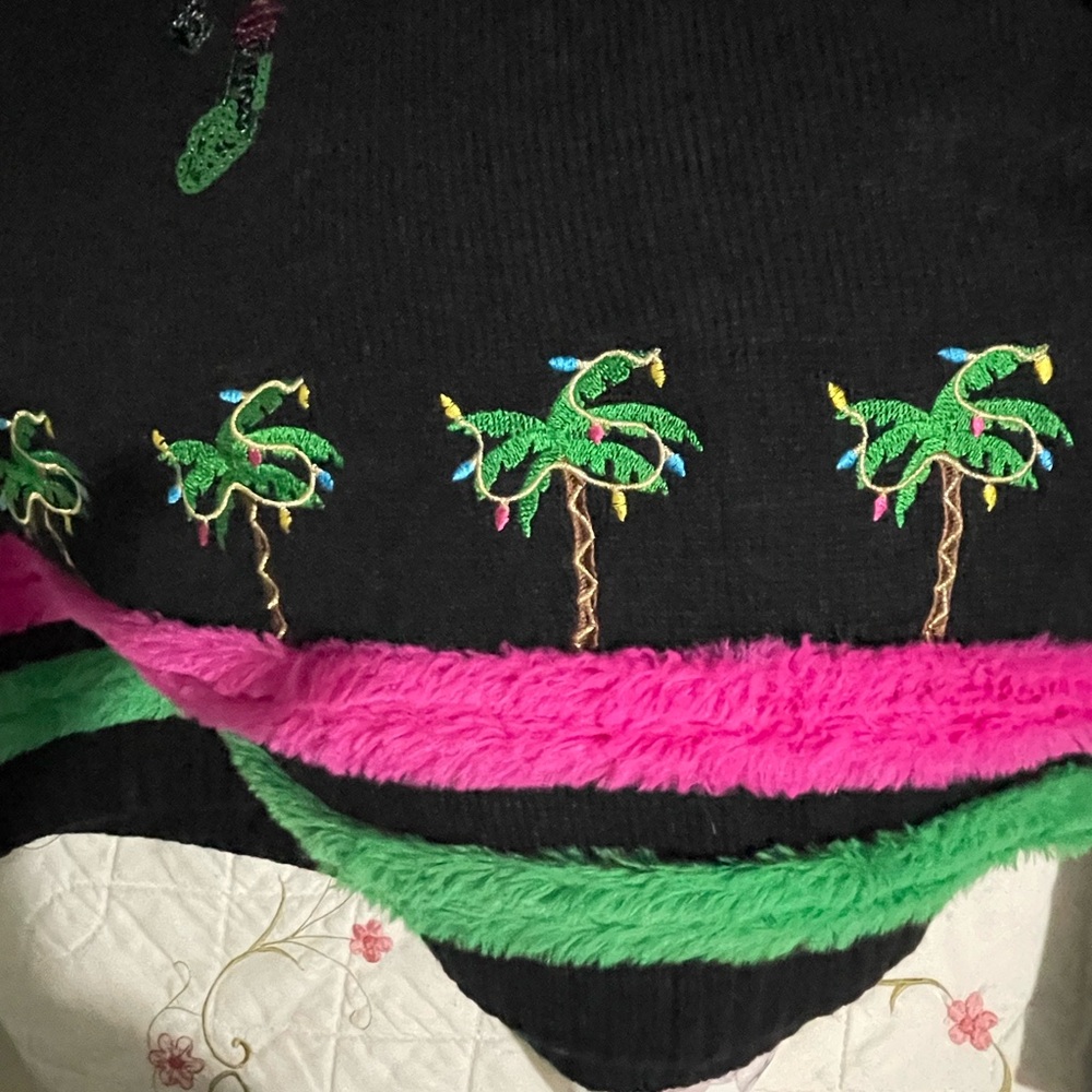 Women’s Flamingo Christmas Sweater Sz XXL - Picture 5 of 12